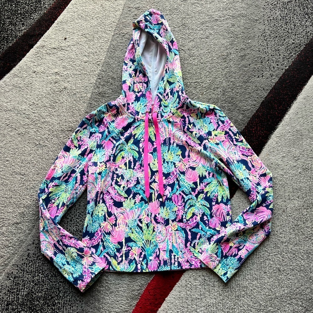 Lilly Pulitzer Pryce Oyster Bay Navy Preppy Hoodie